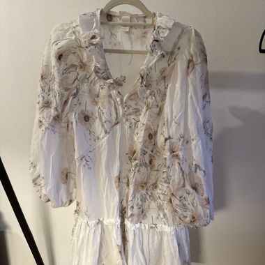 Robe longue à manches longues florale
