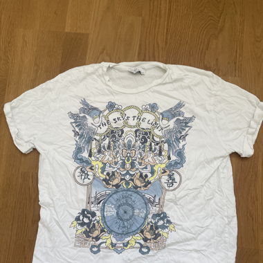 Bedrucktes Oversized T-shirt Weiss 