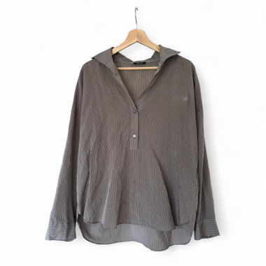 Gestreifte Oversize-Hemdbluse