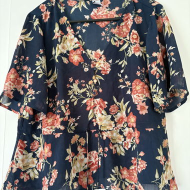 Zebra Floral Blouse