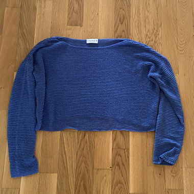 Maglione in maglia blu Pull&Bear
