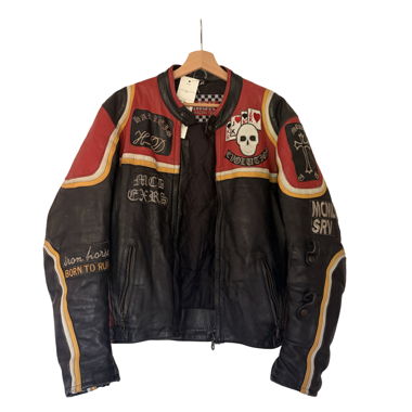 Giacca in pelle da moto Vintage Harley Davidson