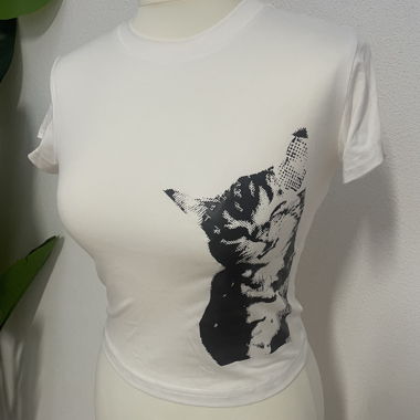 Weisses Katzen T-Shirt