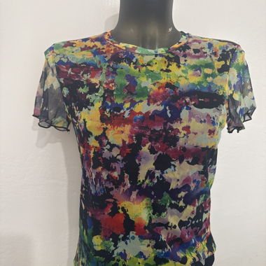 Multicolor Mesh-T-Shirt