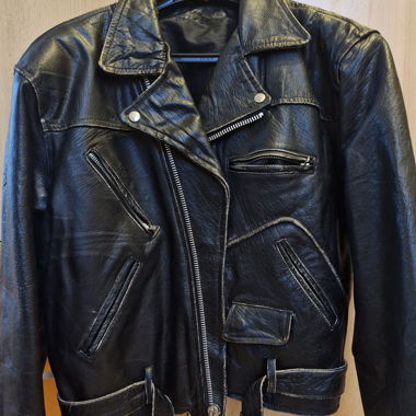 Vintage genuine leather jacket black