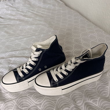 SAVY Blue Canvas Trainers Sneakers Boots
