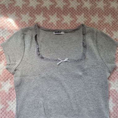 Grey Cropped Top 