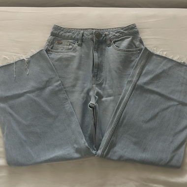 Hellblaue Wide-Leg Jeans