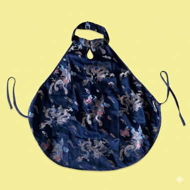 Seiden Neckholder Top Floral Bird Print 100% Seide