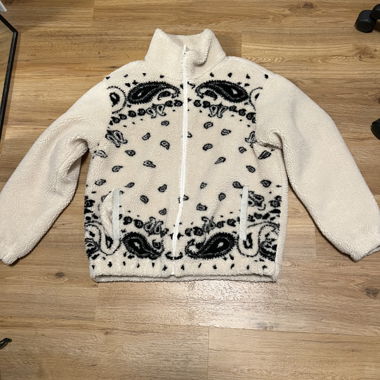 Paisley-Teddyjacke - Grösse S
