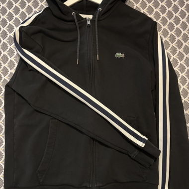 Sweat à capuche Lacoste noir
