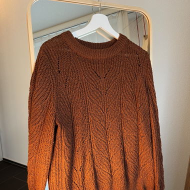 Strickpullover sattes rostbraun