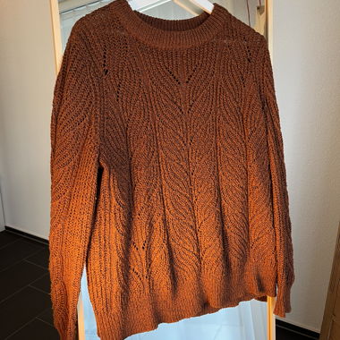 Strickpullover sattes rostbraun