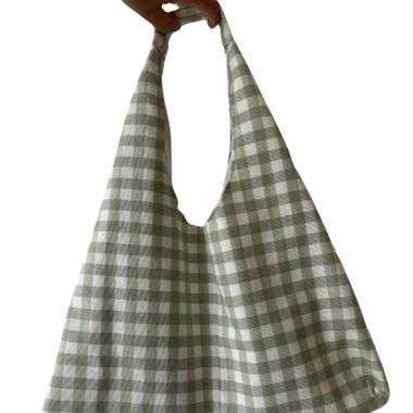 Handmade Gingham Triangle Bag 