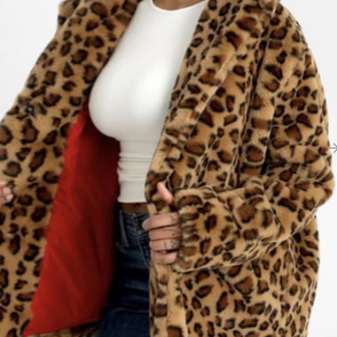 Giacca in ecopelliccia leopardata S/M