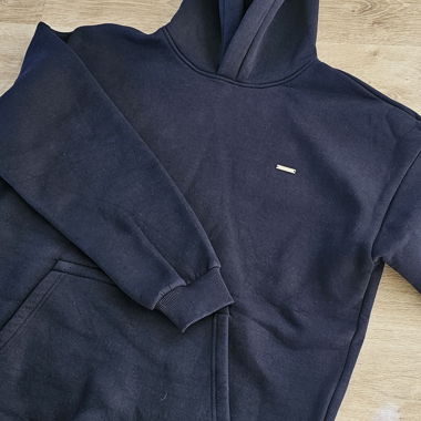 Felpa con cappuccio Smilodox Blu Navy Gr. M