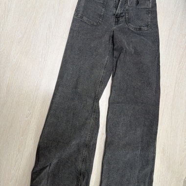Pantalon large noir gris