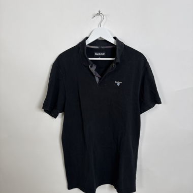 Barbour black polo shirt XL