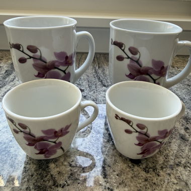 Service de tasses en porcelaine (lot de 4)