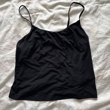 Black spaghetti strap top