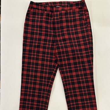 Pantalon cigarette écossais