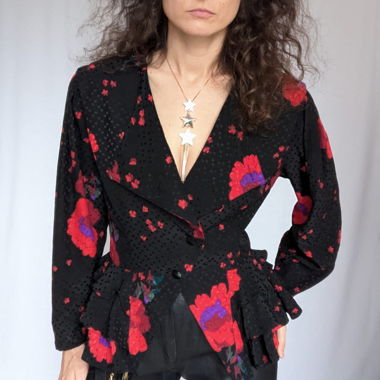 Louis Féraud Seidenbluse, Gr. 38, Vintage80s