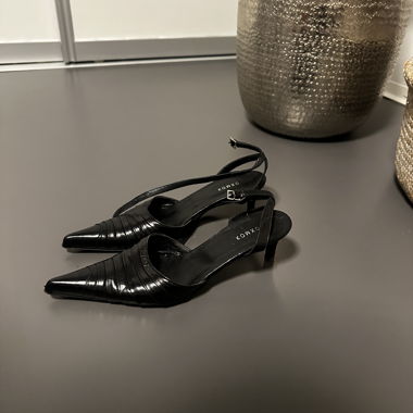Black Slingback Pumps