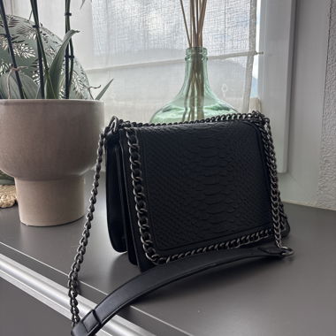 Sac à main argenté/anthracite