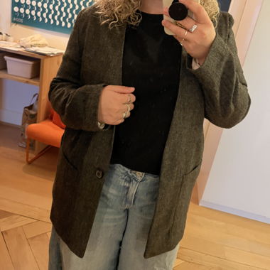 Straight‑Cut Blazer Jacket