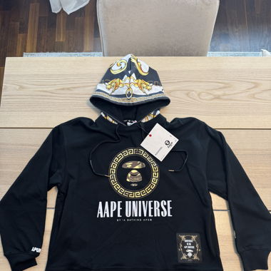 AAPE by Bathing Ape Hoodie Pullover Gr.S Schwarz