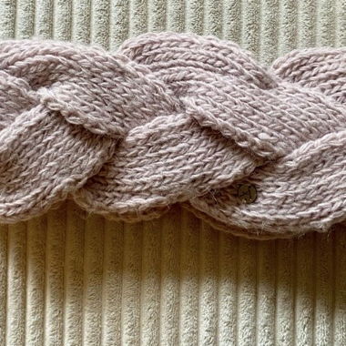 Antonio Knit Headband Hairband Pink Winter