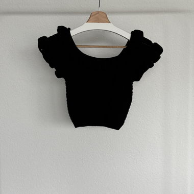 Top court en maille H&M avec volants – Taille XS