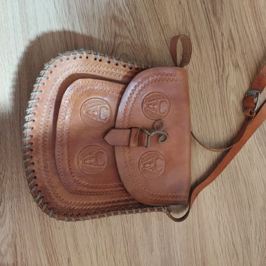 Sac cuir beige