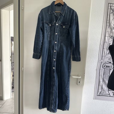 Zara Maxi Long-sleeve denim dress M