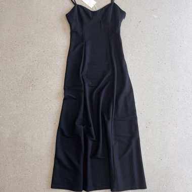 Black maxi dress with spaghetti straps