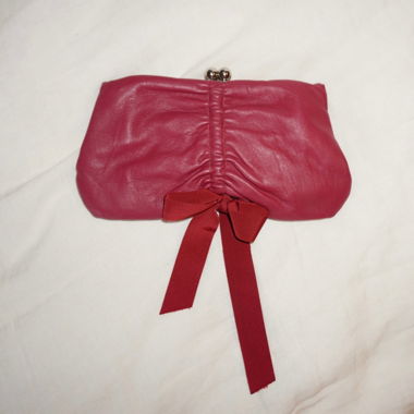 DKNY leather clutch