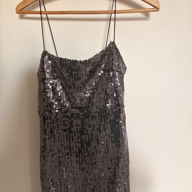 Short black sequin Zara dress, size S