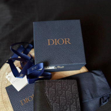 DIOR Navy Bifold Wallet (dupe)
