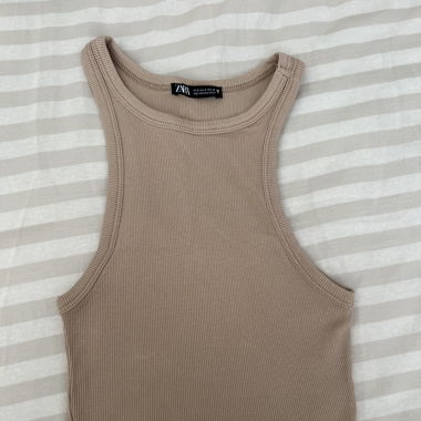 Beige crop top