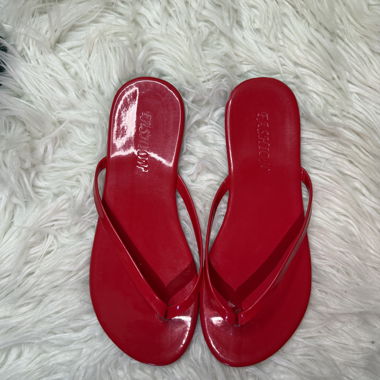 Sandales tongs rouges neuves 
