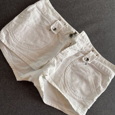 White Denim Shorts