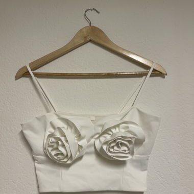 Top Bianco H&M con Rose