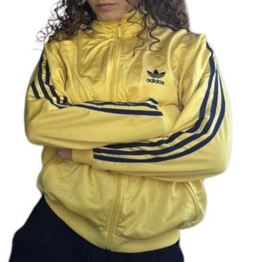 adidas jacke gelb & blau 