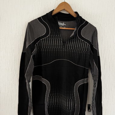 Black technical zip-up top