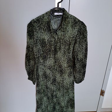 Abito Mango Taglia XS verde oliva con motivo