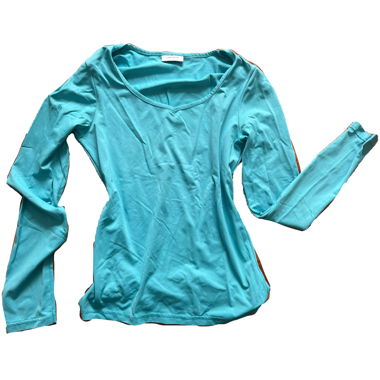 Blaues Langarmoberteil Y2K