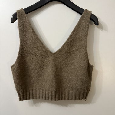 Crop top marrone