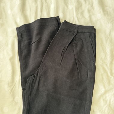 Pantalon en lin noir