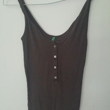 Benetton Sleeveless Brown Top
