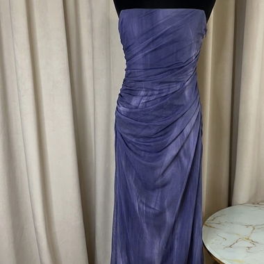 Lila/Blau schulterfreies Abendkleid NEU